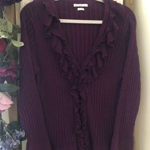 Van Heusen, Purple Long Sleeve Sweater, Size XL